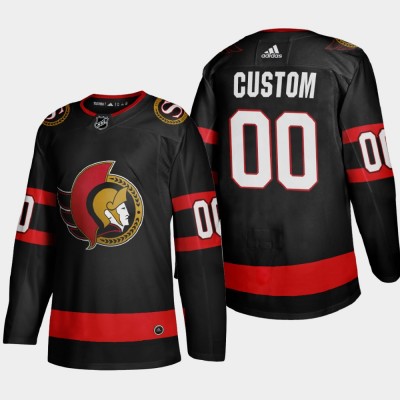 Ottawa Senators Custom Men's Adidas 202021 Authentic Player Home Stitched NHL Jersey Black